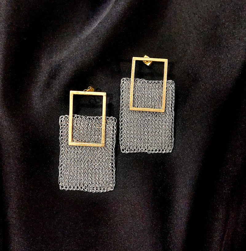 Lotta & Djossou - Stellar Earrings Silver & Brass