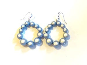 Linda Toye Jewellery - Jackie-O Earrings Light Blue