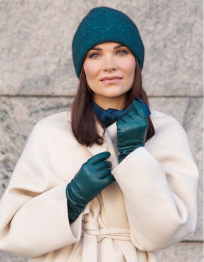 SAUSO – Leather Glove Petrol Green