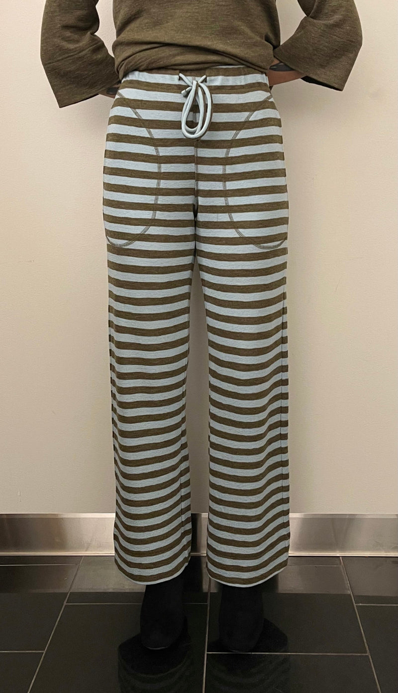 By Basics - Merino Wool Pants Striped