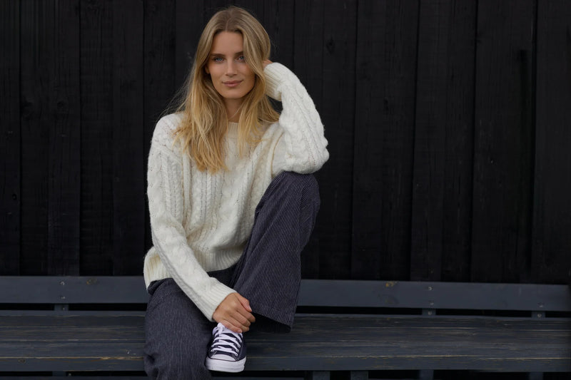 Blue Sportswear - Daimi Cable Knit Cream