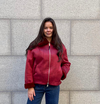 Montereggi - Reversible Fur Jacket Burgundy
