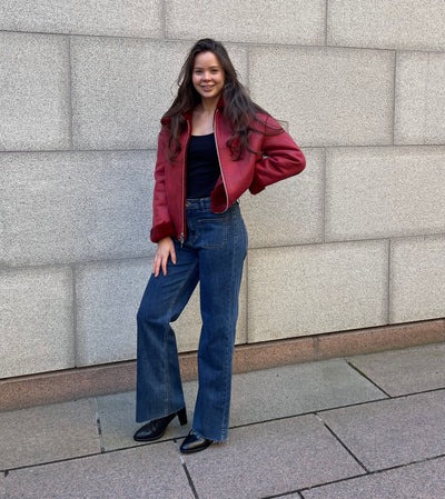 Montereggi - Reversible Fur Jacket Burgundy