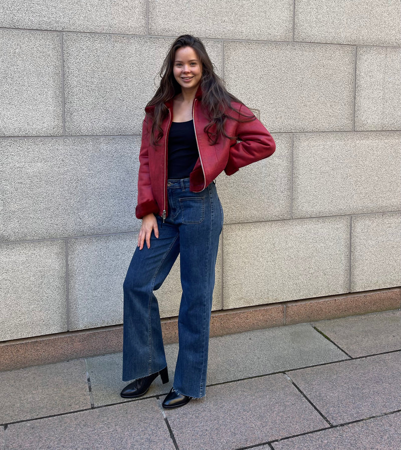 Montereggi - Reversible Fur Jacket Burgundy