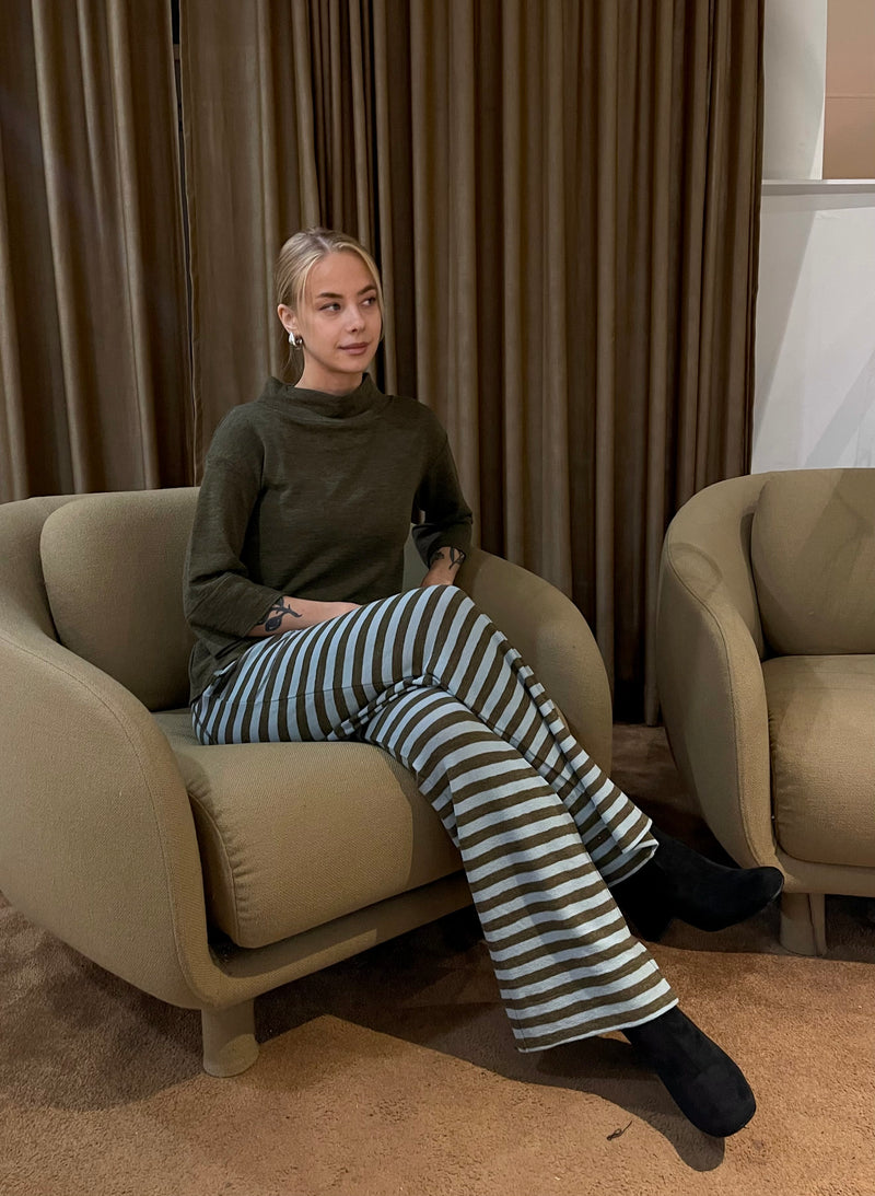 By Basics - Merino Wool Pants Striped