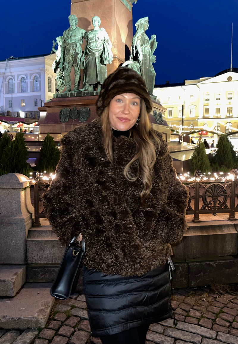 Alex•Max - Alexandra Fur Jacket Brown