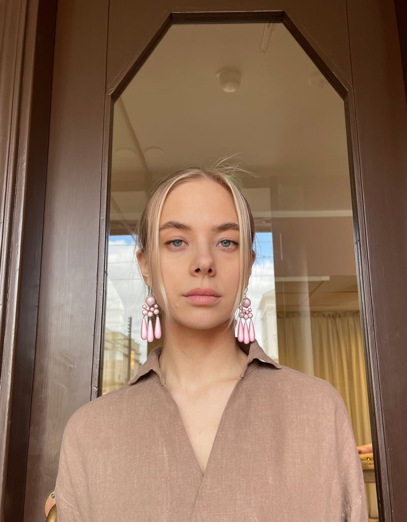 Linda Toye Jewellery - Palma Earring Pink