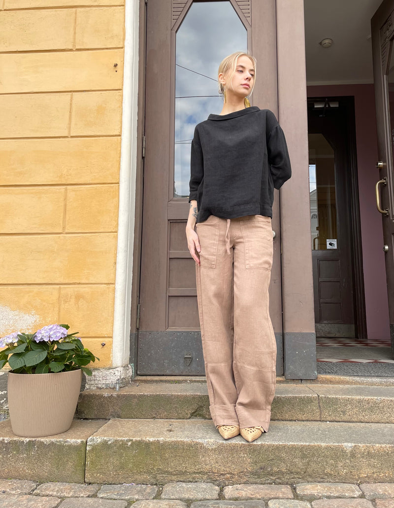 By Basics - Linen Pants Brown