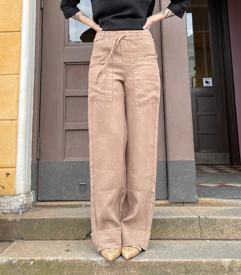 By Basics - Linen Pants Brown