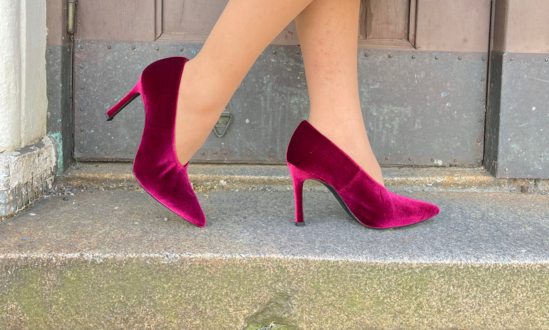 Unisa - Thalia Velvet Pump Burgundy