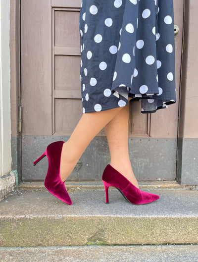 Unisa - Thalia Velvet Pump Burgundy