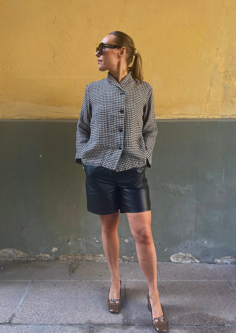 Bitte Kai Rand – Chesu Short Jacket Checkered Black/White