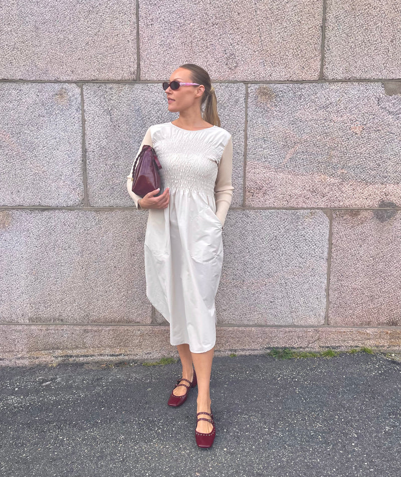 Bitte Kai Rand - Fukkura Poplin Dress Ivory