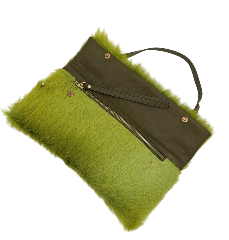 My Best Bag Firenze - Andy Handbag Neon Green Fur