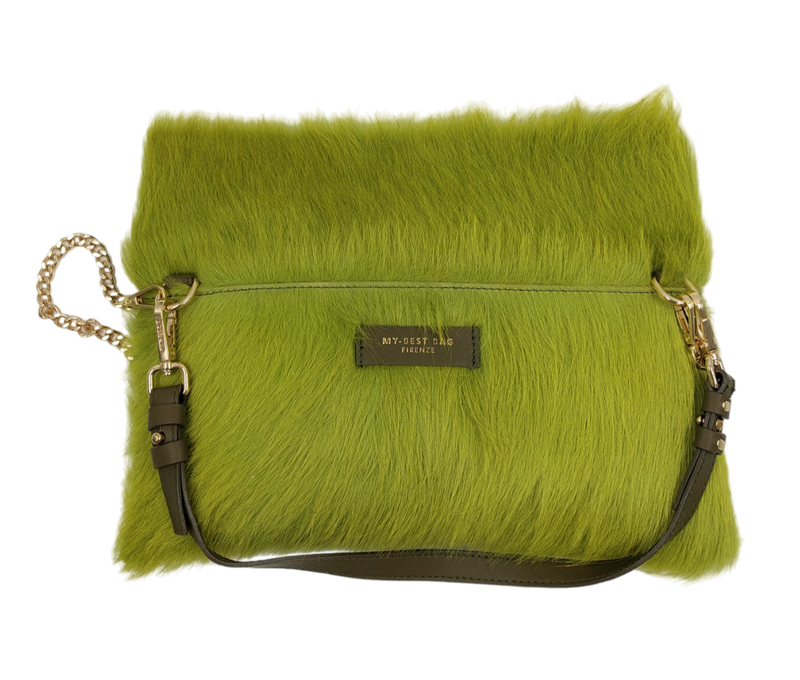 My Best Bag Firenze - Andy Handbag Neon Green Fur