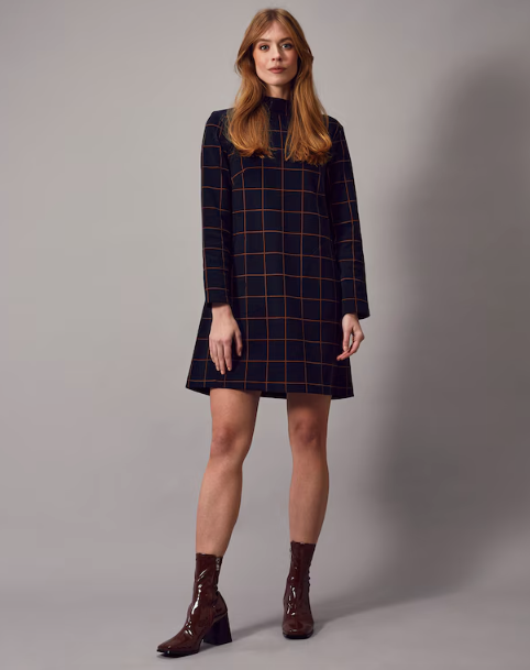 Jumperfabriken - Bernadette Check Dress Navy