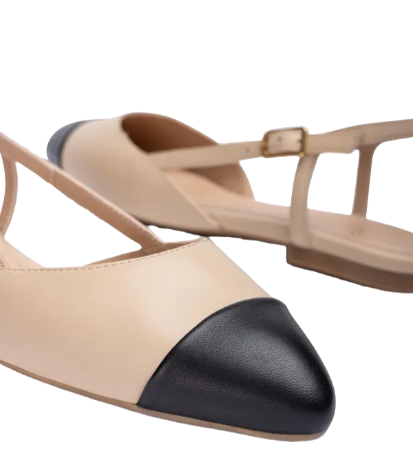 Unisa - Slingback Nude/Black