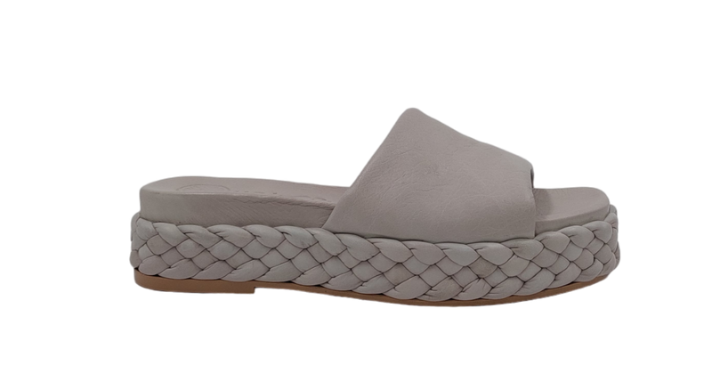 Unisa - Sandal With Plaited Block Heel Clay