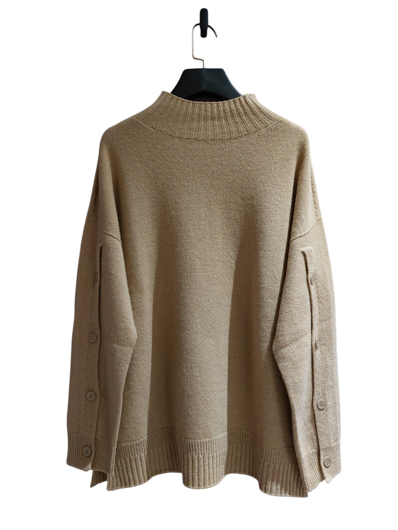 LaSalle - Button Wool Sweater Camel