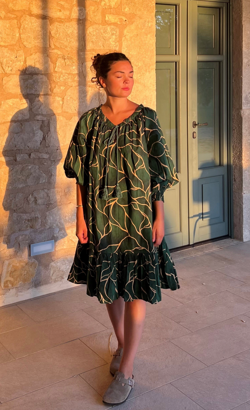 Erfurt Luxury - Cotton Dress Green