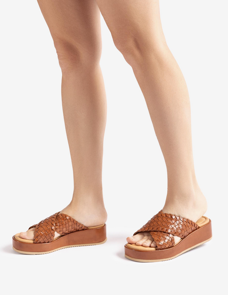 Unisa - Amia Braided Platform Sandal Brown