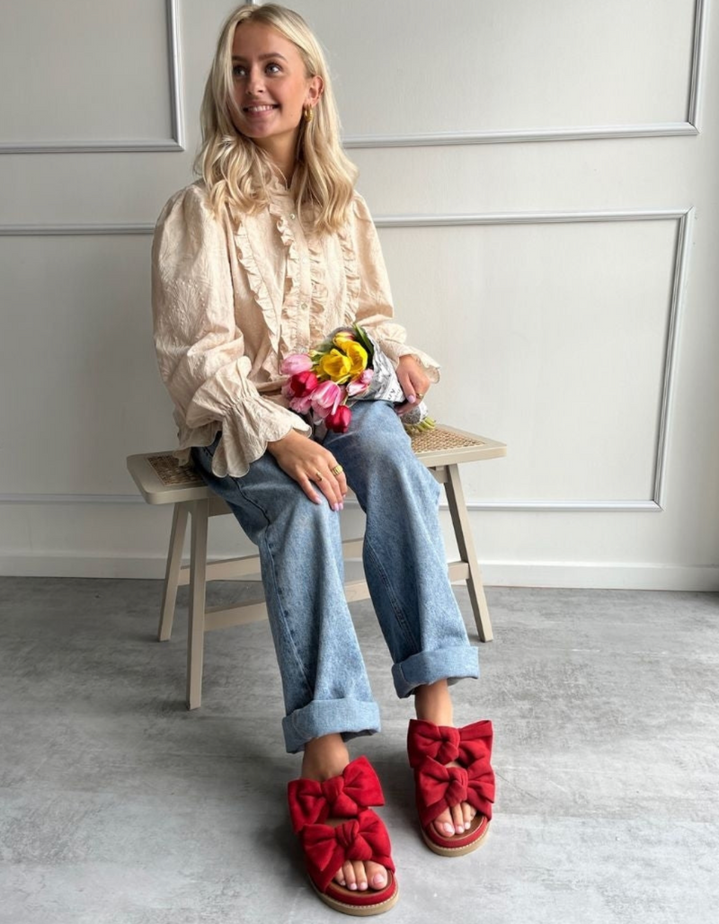 Copenhagen Shoes - Signe Bow Sandal Red