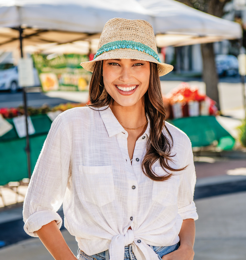 WALLAROO HAT Company - Tahiti Cowboy TURQUOISE