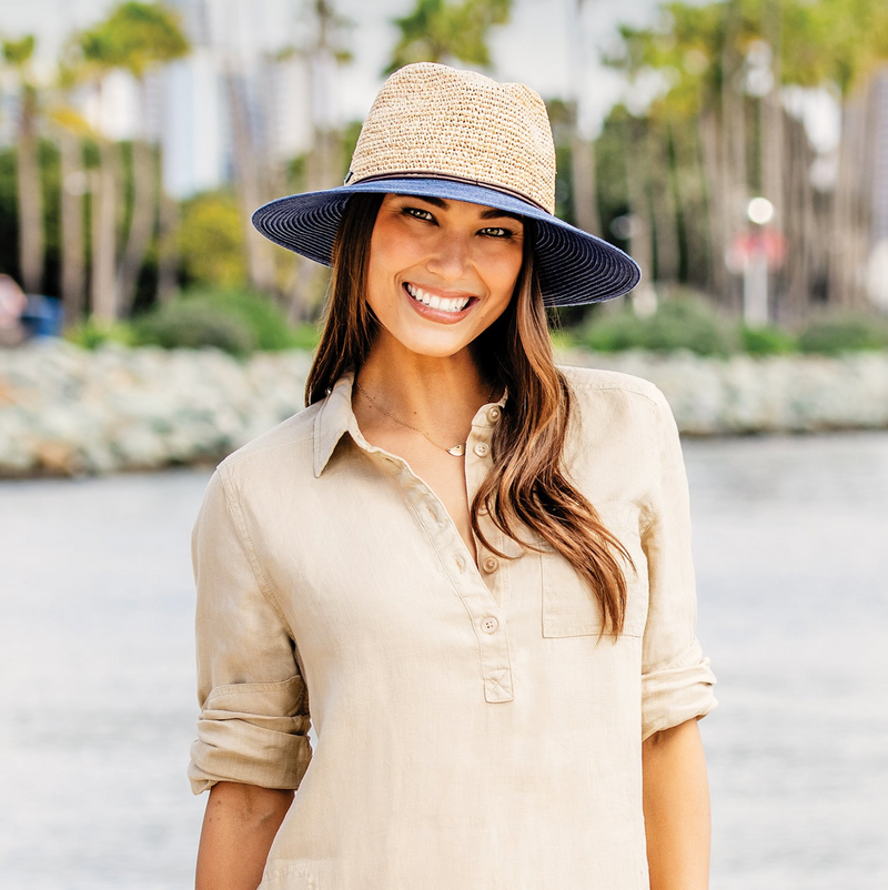 Wallaroo Hat Company - Laguna Natural/Navy