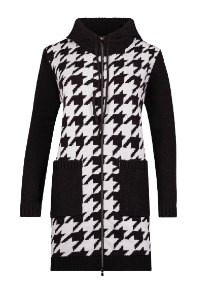 Newland - Lucia Cardigan Jacket Black/White