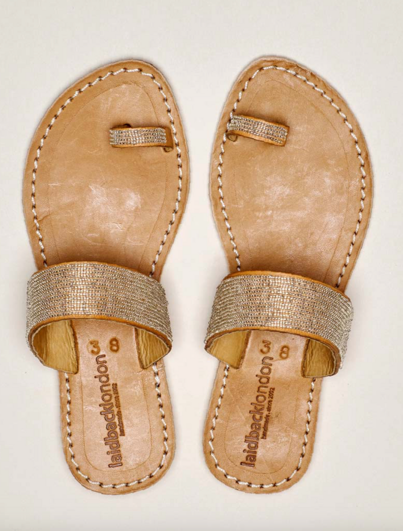 Laidback London - Trent Leather Sandal Silver