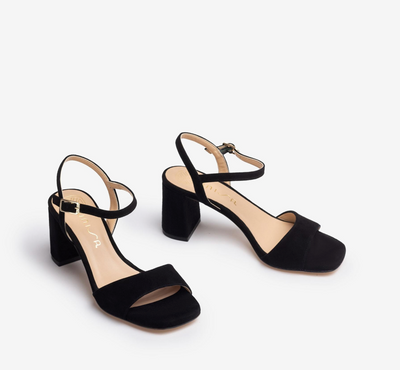 Unisa - Adriana Suede Heeled Sandal Black