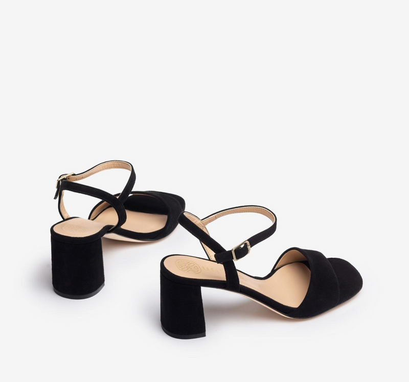 Unisa - Adriana Suede Heeled Sandal Black