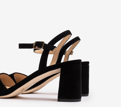 Unisa - Adriana Suede Heeled Sandal Black