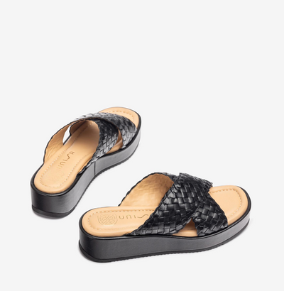 Unisa - Amaia Braided Platform Sandal Black