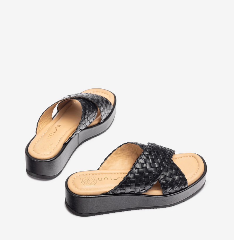 Unisa - Amaia Braided Platform Sandal Black