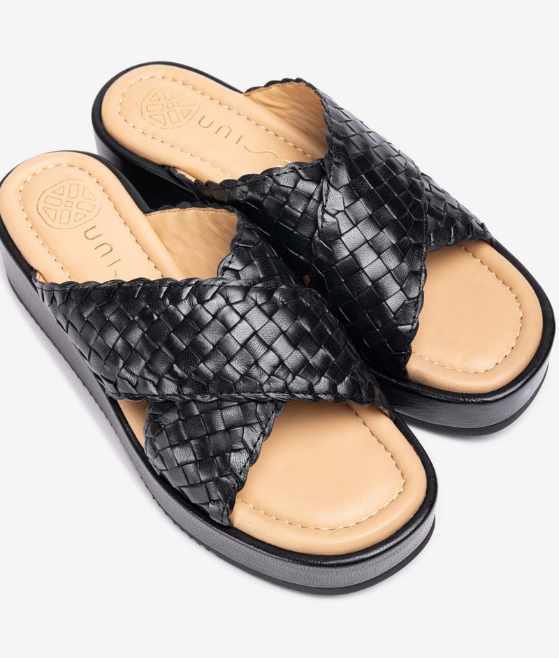 Unisa - Amaia Braided Platform Sandal Black