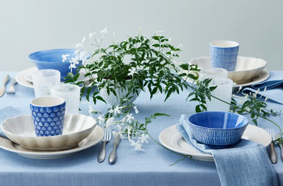 Mateus Collection - Stripes Bowl Light Blue
