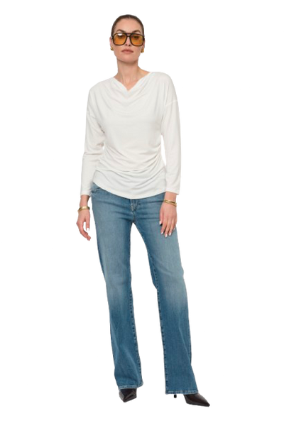 LaSalle - Falling Neck Shirt White