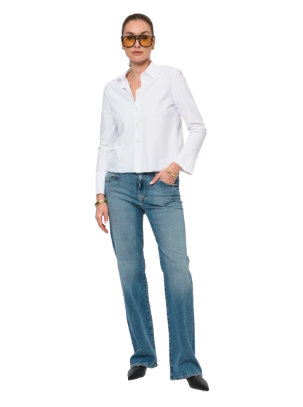 LaSalle - Boxy Crop Shirt White