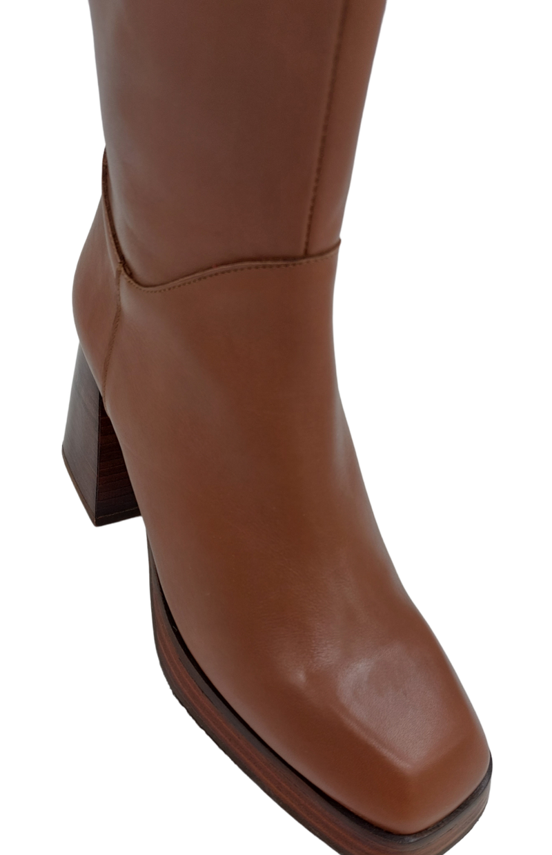 Ángel  Alarcón - Sadie Heeled Boot Brown