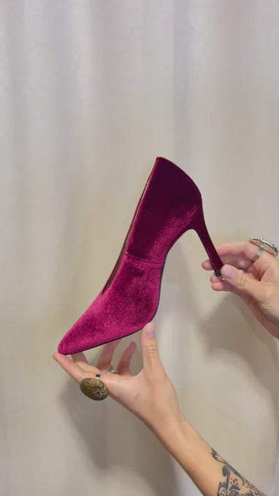 Unisa - Thalia Velvet Pump Burgundy
