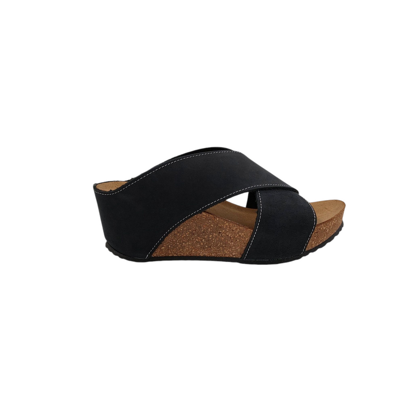 Copenhagen Shoes - Frances Sandal Nubuck Black