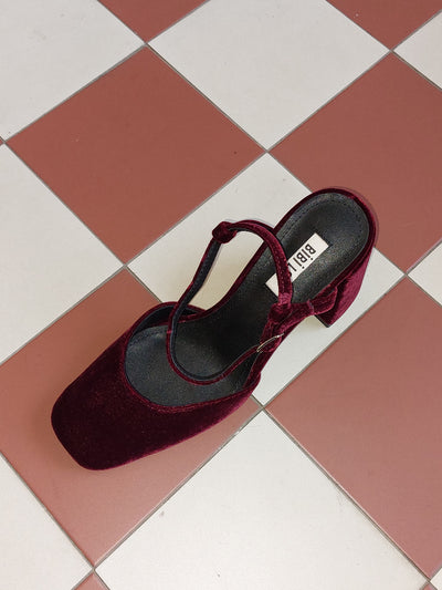 Bibi Lou - Emily Pump Velvet Burgundy