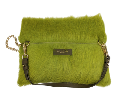 My Best Bag Firenze - Andy Handbag Neon Green Fur